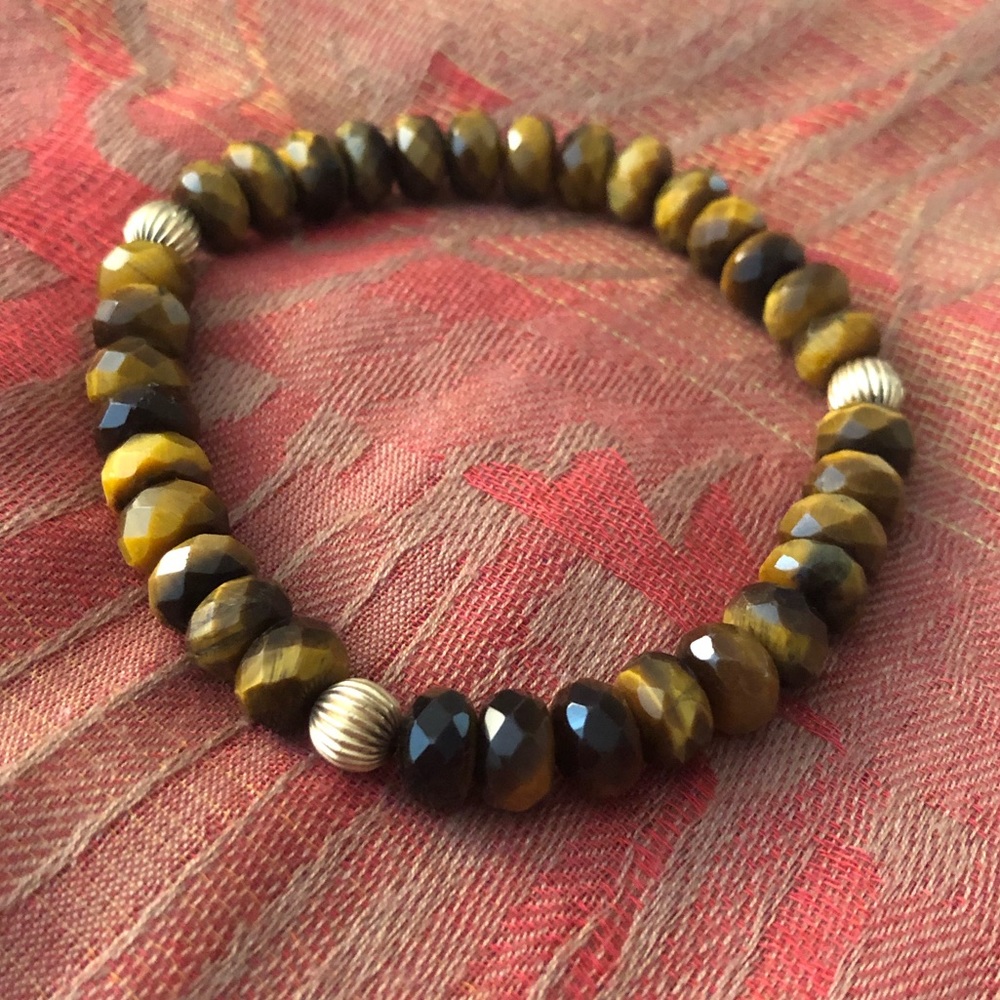 Tiger’s Eye Gemstone Beaded Bracelet